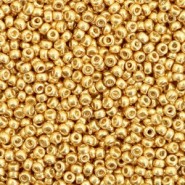 Miyuki rocailles Perlen 11/0 - Duracoat galvanized gold 11-4202